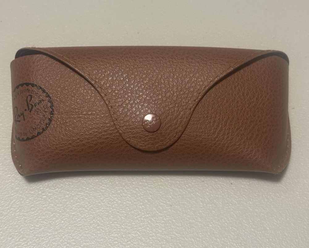 Ray-Ban Ray Ban Sunglasses Case Eyeglasses Soft Brown Aviator Snap No Glasses